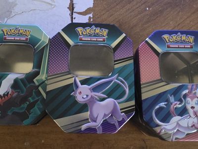 Pokemon Trading Card Game (TCG) Collector's Tins - Darkrai, Espeon, Sylveon Lot of 3