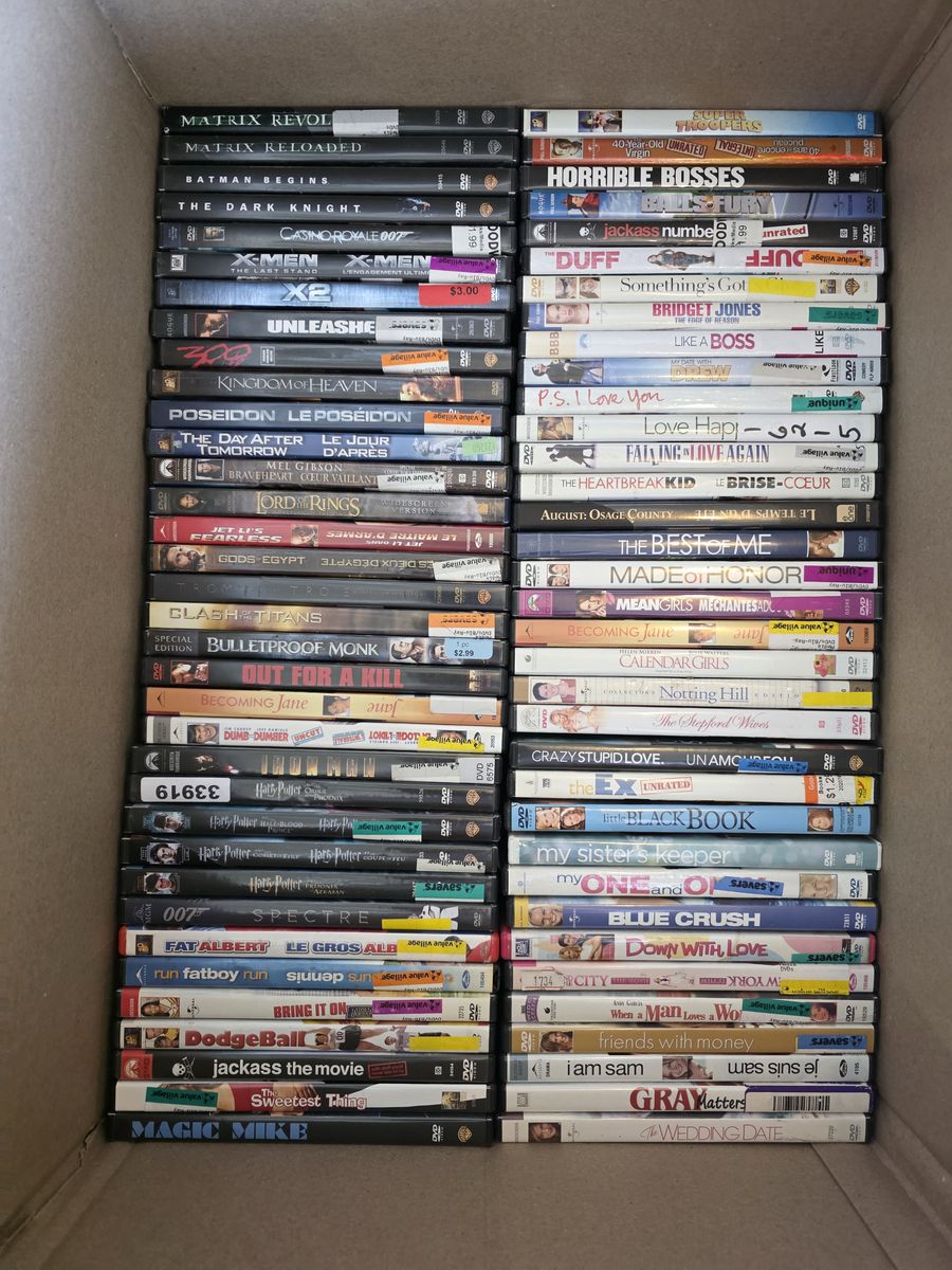 DVDs Bulk Lot of 700 Action Drama Comedy Rom-Com