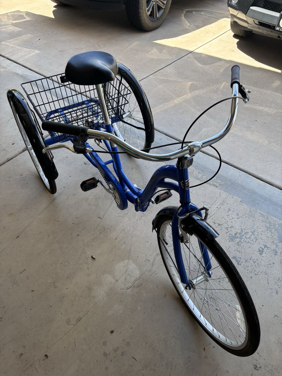 Kent Alameda Blue Adult Tricycle 3-Wheel Bike with Basket