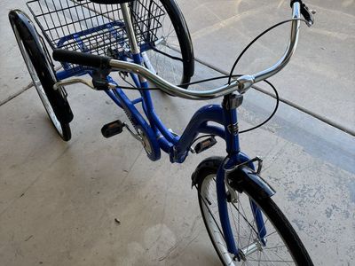Kent Alameda Blue Adult Tricycle 3-Wheel Bike with Basket