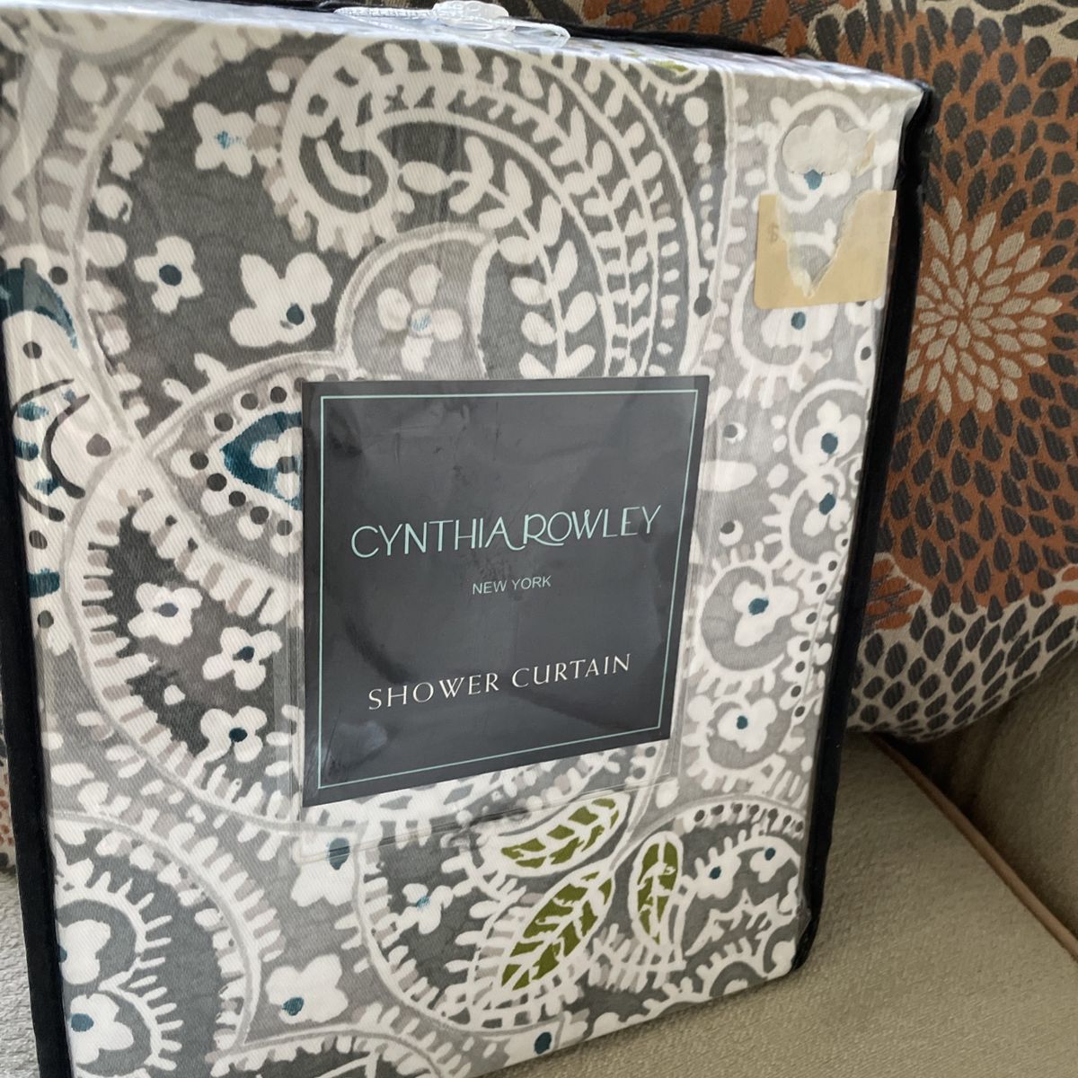 Cynthia Rowley  Fabric Shower Curtain 72" x 72" NIP