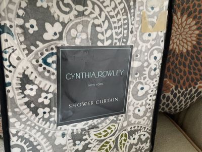 Cynthia Rowley Fabric Shower Curtain 72" x 72" NIP