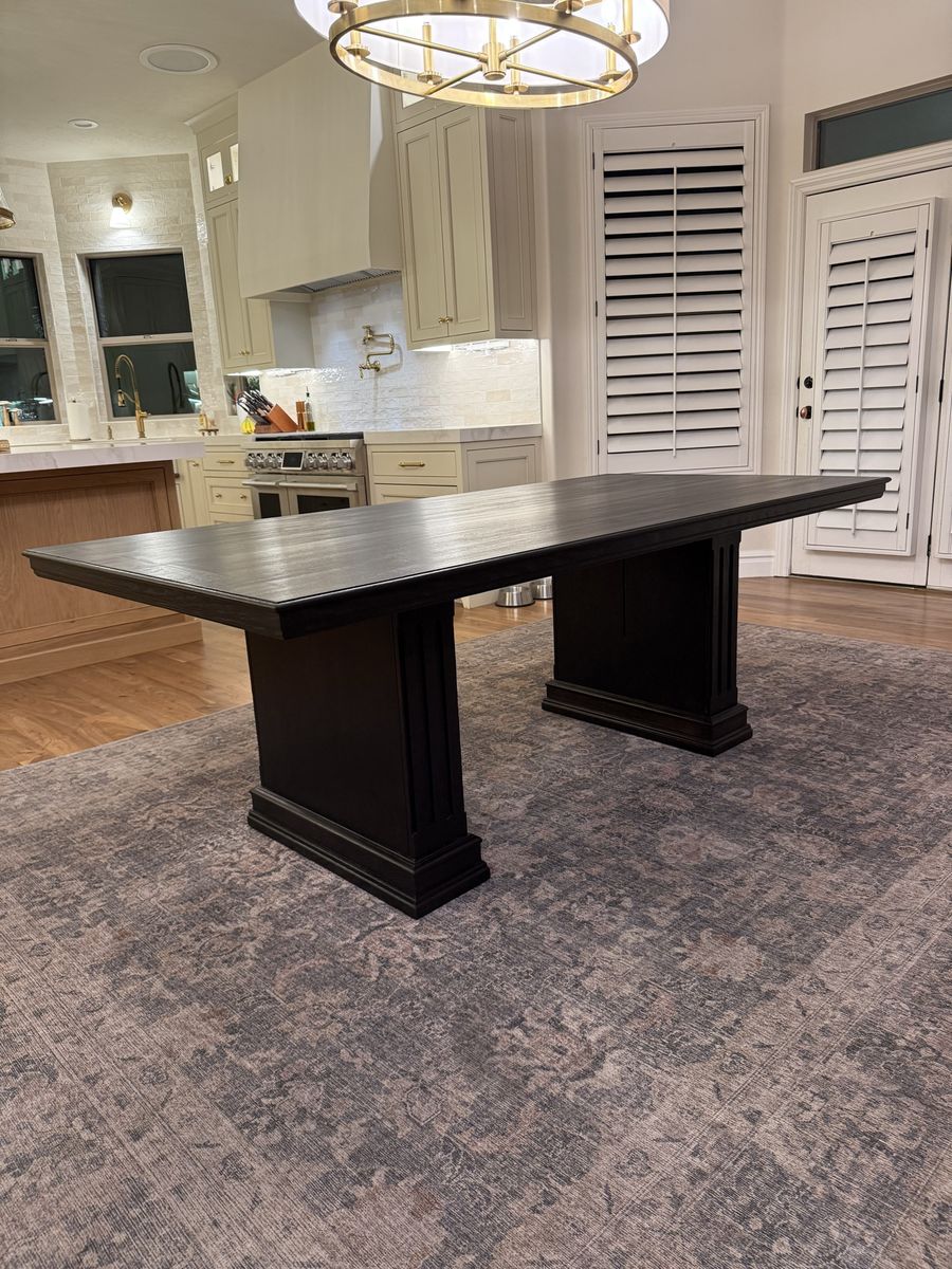 Large Dark Wood Dining Table