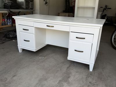 Executive Desk Book case shelf filing cabinet