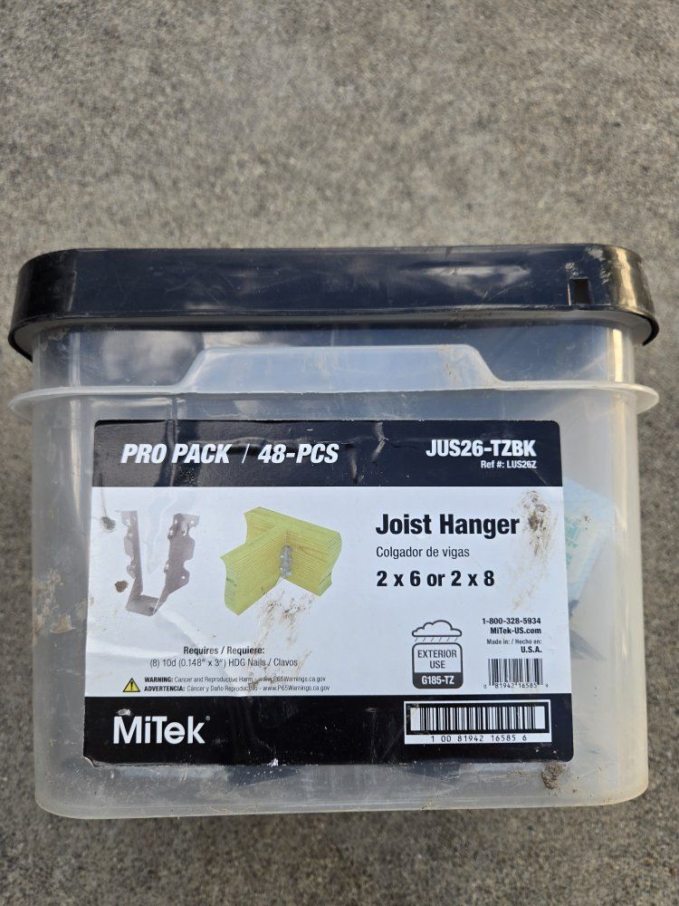 MiTek Joist Hanger Pro Pack 48-PCS JUS26-TZBK for 2x6 or 2x8