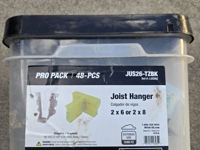 MiTek Joist Hanger Pro Pack 48-PCS JUS26-TZBK for 2x6 or 2x8