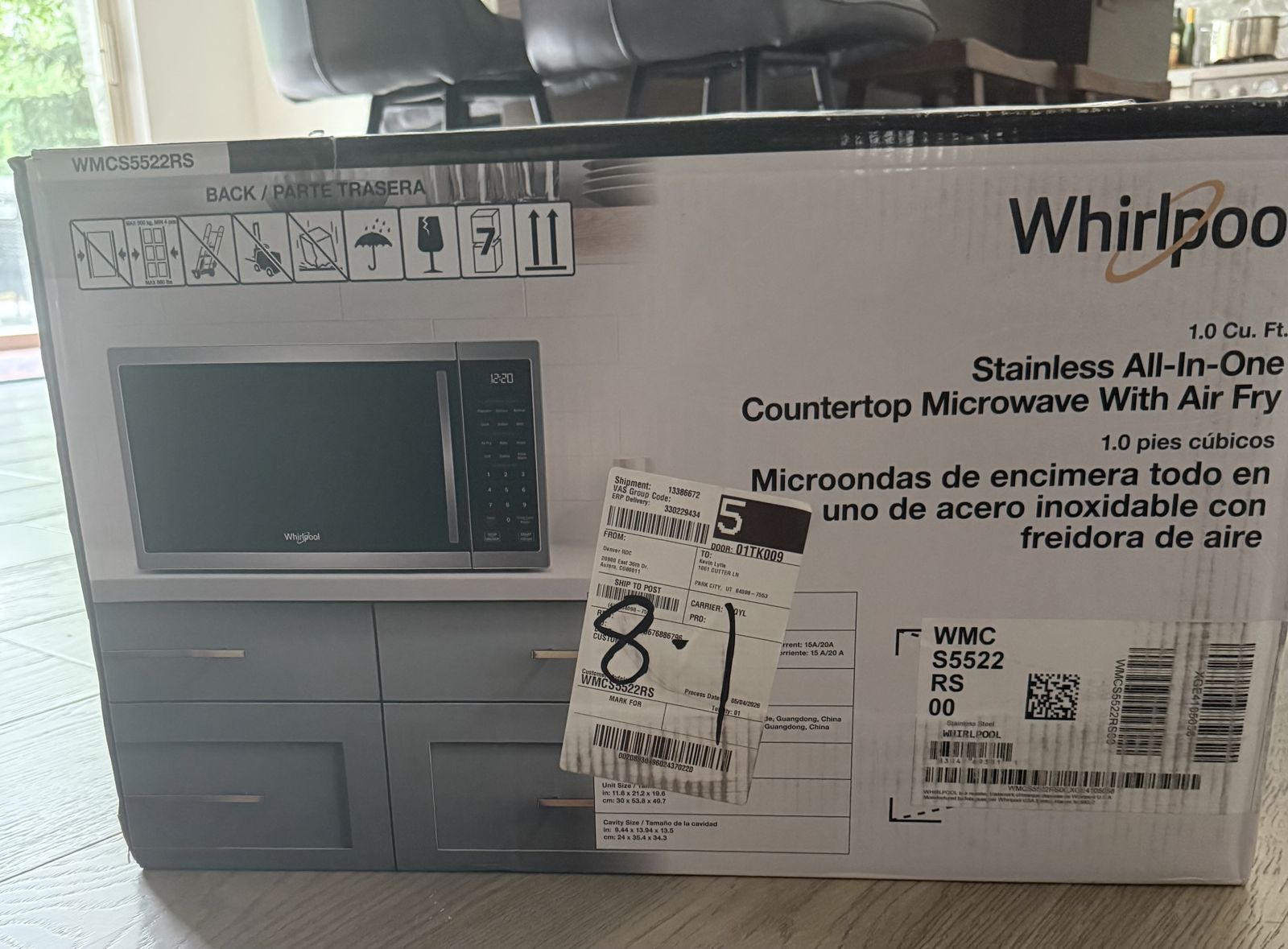 Whirlpool WMC5522RS 1.0 cu. ft. Stainless All-in-One Countertop Microwave with Air Fry