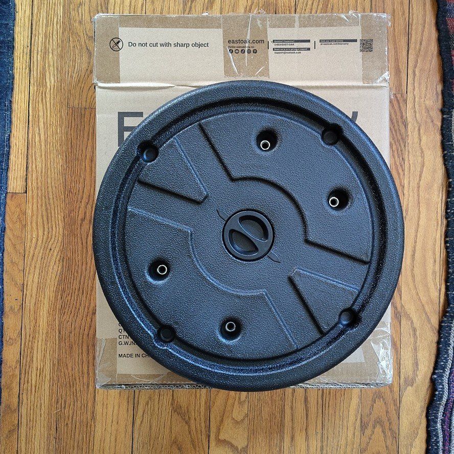 East oak sandbox for patio heater new