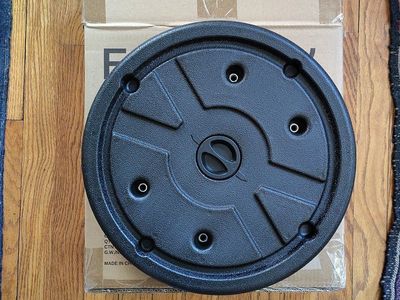 East oak sandbox for patio heater new