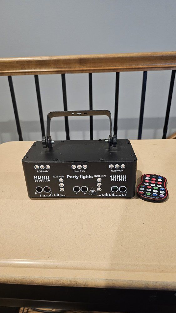 Party Lights YSH-803 RGB+UV LED Laser Stage Light with Remote Control, DMX Linking, Sound Activated