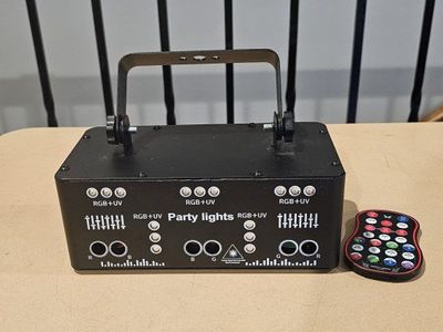 Party Lights YSH-803 RGB+UV LED Laser Stage Light with Remote Control, DMX Linking, Sound Activated