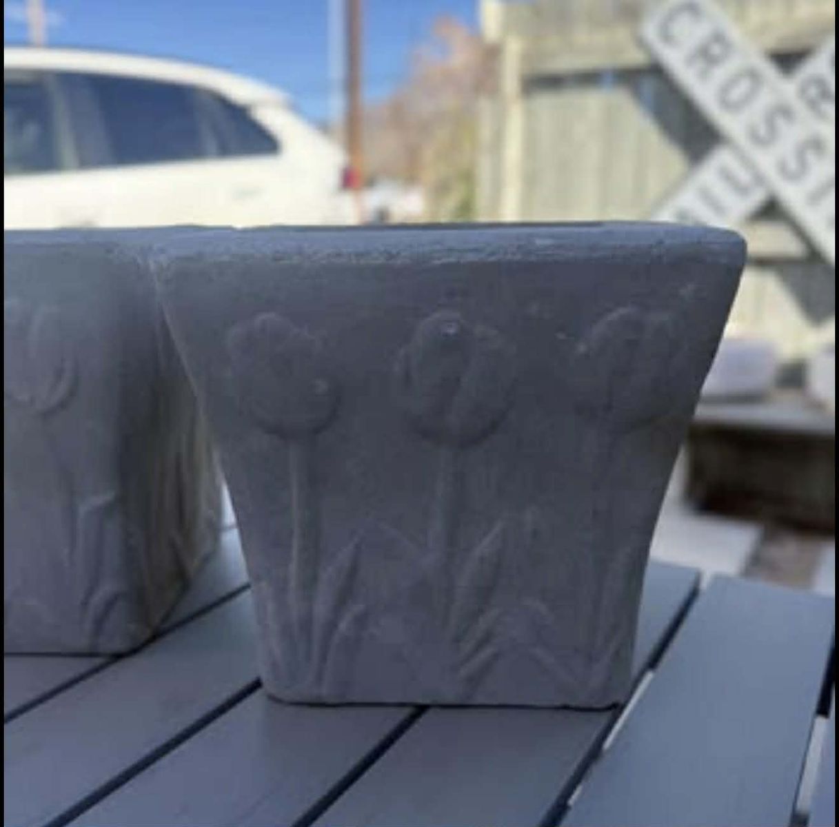 Tulip Planters – 10” Square Garden Pots Concrete