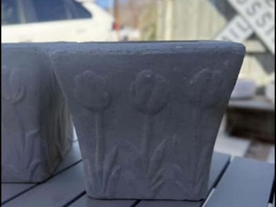 Tulip Planters – 10” Square Garden Pots Concrete