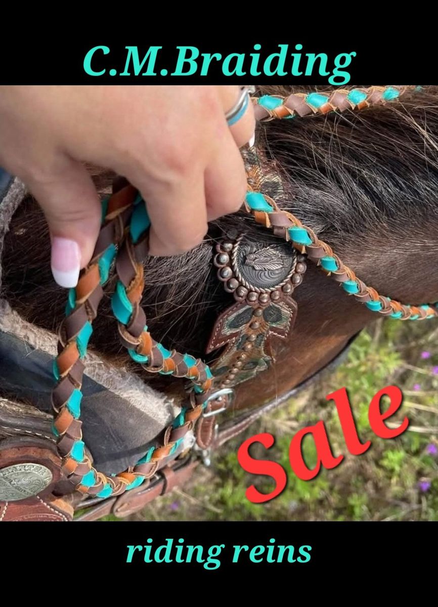 leather braided reins