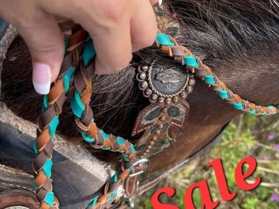 leather braided reins