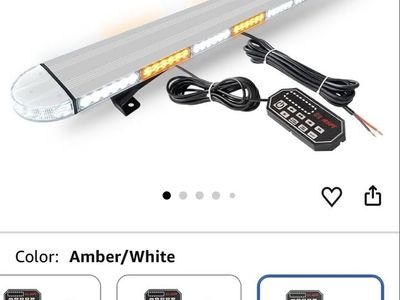 Brand New, ASPL 49" Low Profile Rooftop Emergency Strobe Light Bar Amber/White LED Traffic Advisor