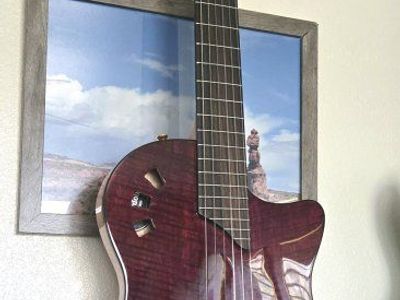 Cordoba Stage Thinbody Nylon String Acoustic-Electric Guitar, Transparent Red, Excellent Condition