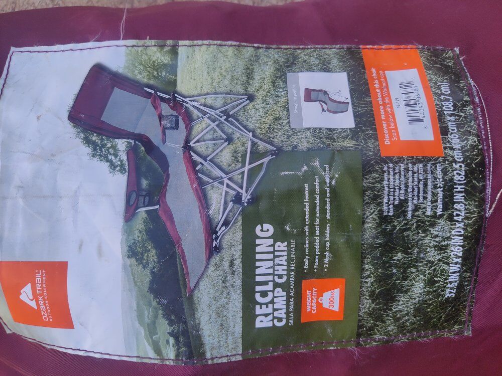 Reclining camp chair-Ozark Trail