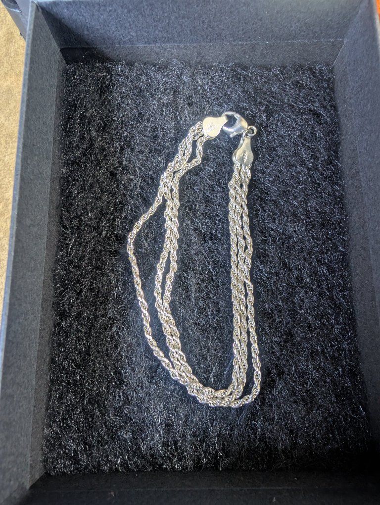 Sterling Silver Multi-Strand Rope Chain Bracelet