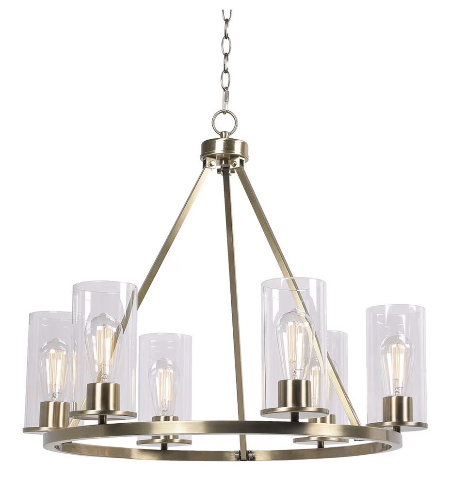 Kenroy Home Modern Style Chandelier Antique Brass