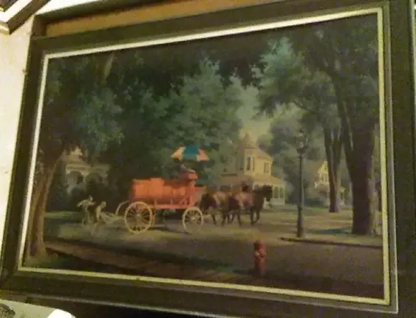 Vintage Horse and Wagon Picture