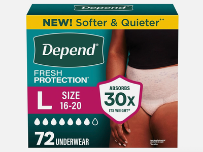 Depend Fresh Protection Women’s Incontinence Underwear Large 72 Ct Max Absorb
