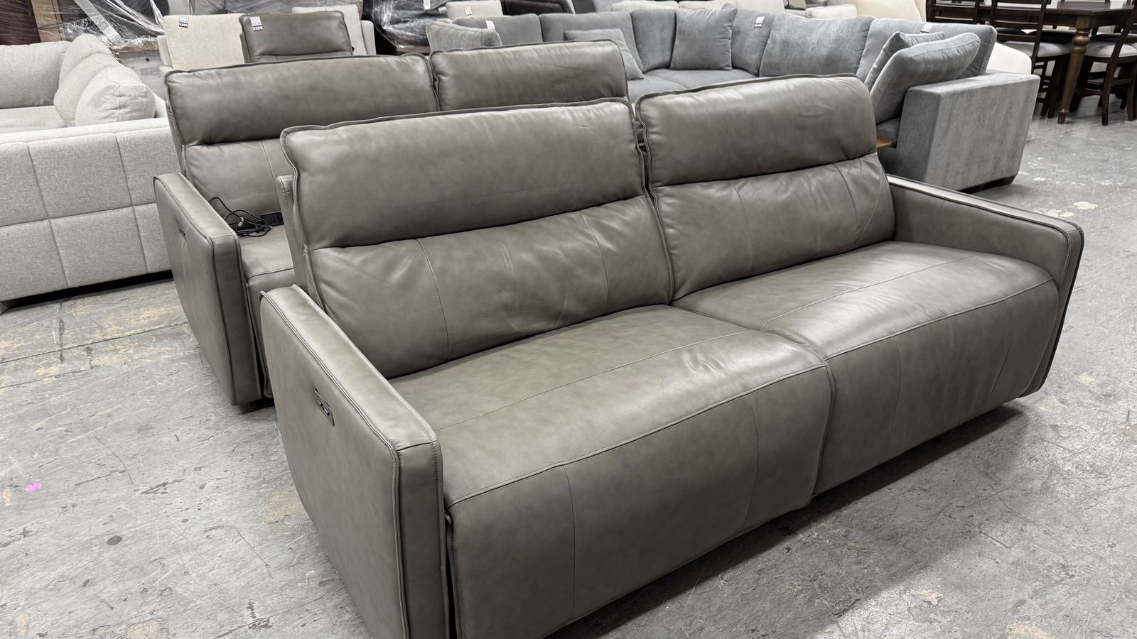 Sofa Recliner Leather Full Electric