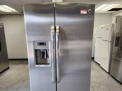 GE Side-by-Side Stainless Steel Refrigerator with a Full Warranty