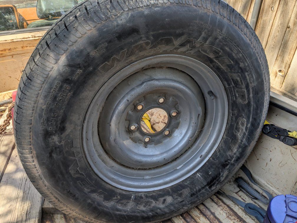 6 lug trailer spare tire 10k 12k 14k Chevy wheel