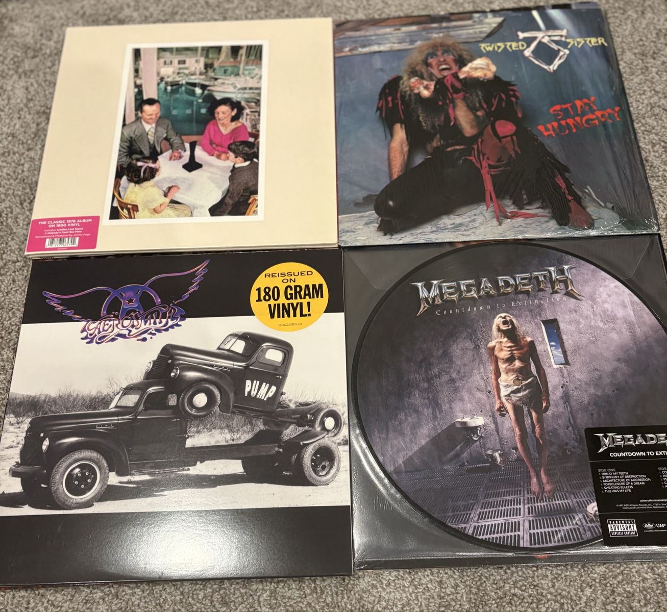VINYL RECORDS LOT OF 17 AEROSMITH SCORPIONS SYSTEM OF A DOWN MEGADETH