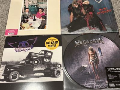 VINYL RECORDS LOT OF 17 AEROSMITH SCORPIONS SYSTEM OF A DOWN MEGADETH