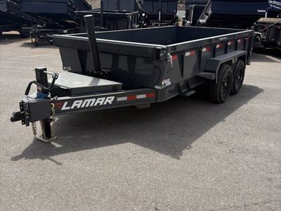 7x14 Lamar DT Dump Trailer - 24" Sides - 14K GVWR - Telescopic