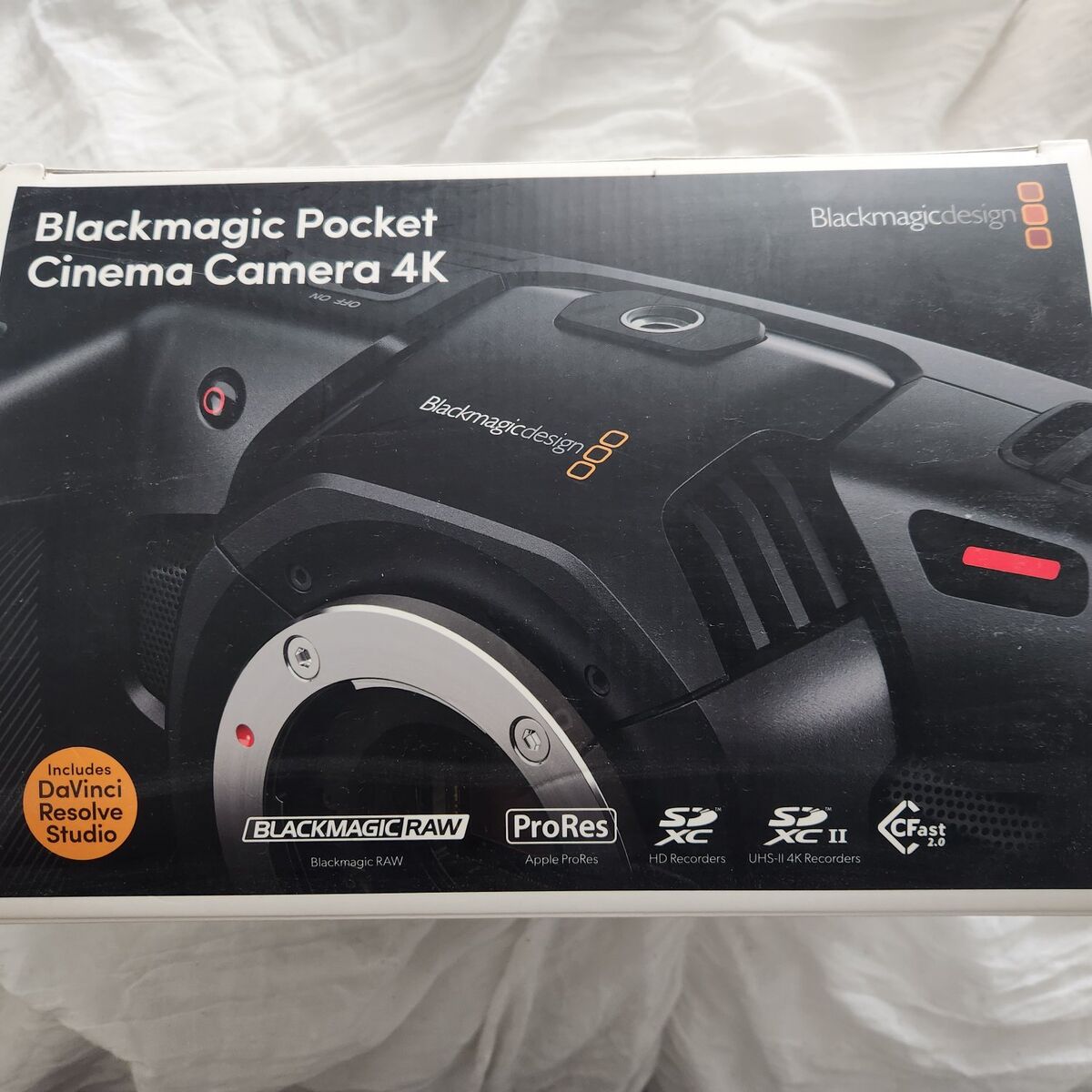 Blackmagic Design Pocket Cinema Camera 4K with full Smallrig cage, handle, and extra batteries
