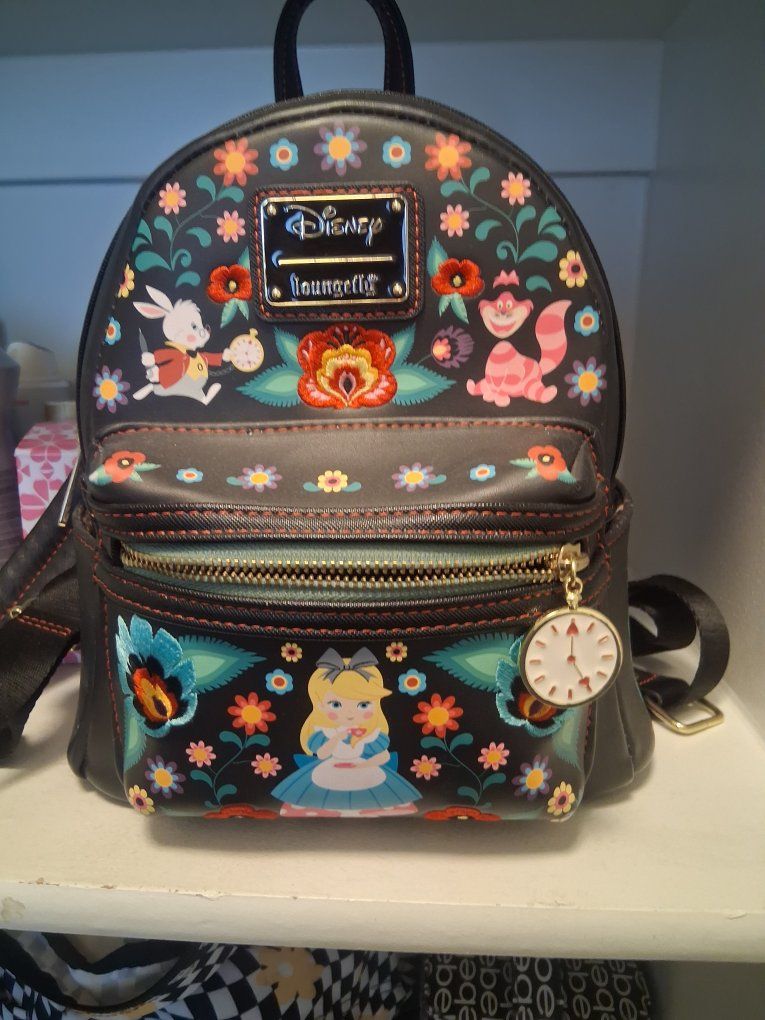 Disney Loungefly Alice in Wonderland Floral Mini Backpack