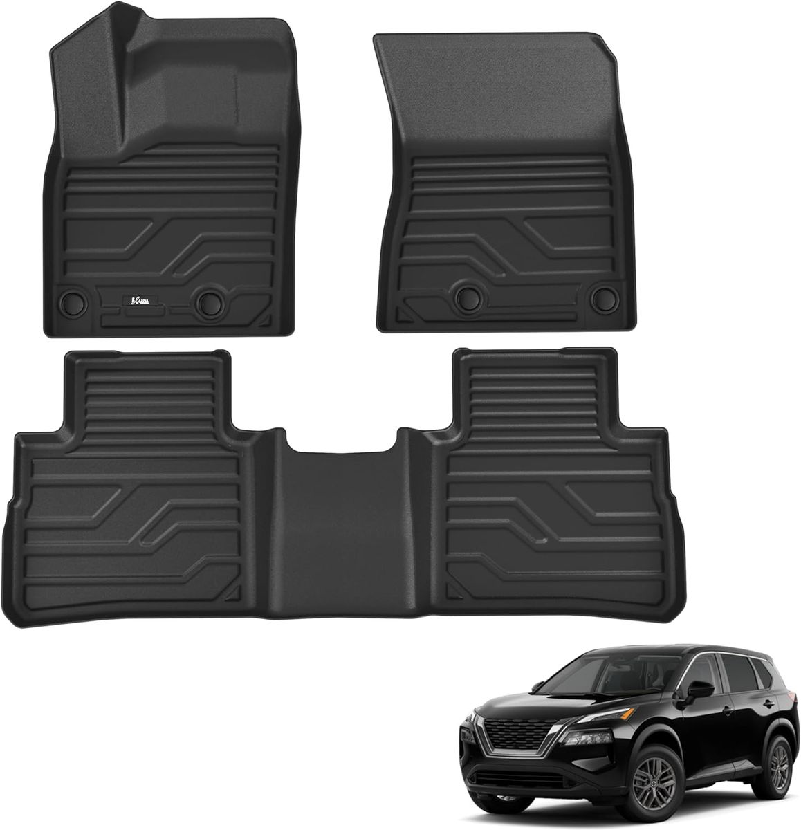 Floor Mats for Nissan Rogue 2021-2025 2026, TPE Rubber All Weather Protection Floor Liners
