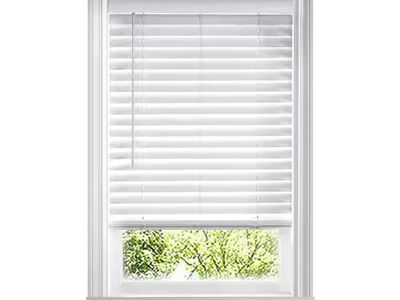 New White Cordless 2 inch Faux Wood Blind 48x48