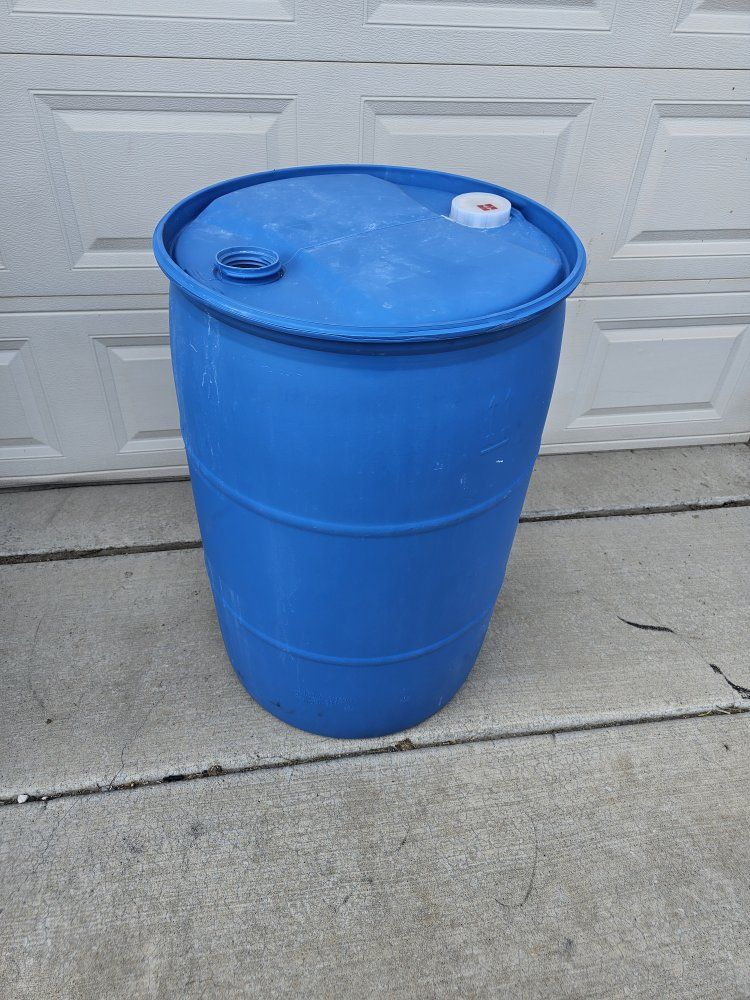 Blue Plastic Storage Barrel Drum