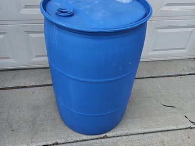 Blue Plastic Storage Barrel Drum