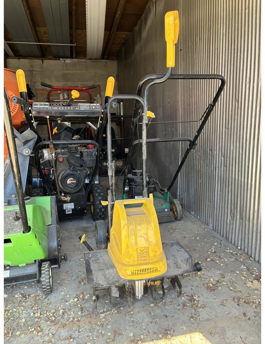 Electric Tiller Cultivator Yellow 15 Amp 17 Inch