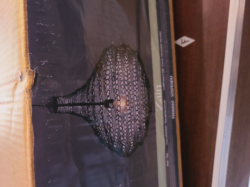 Canarm Zain 1-Light Pendant Light, Black Shade