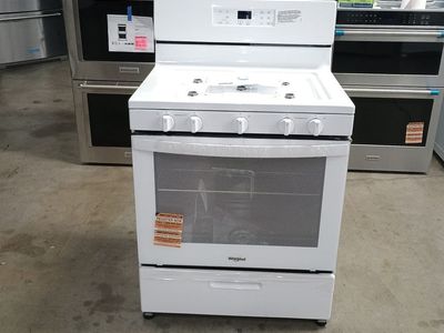 NEW WHIRLPOOL WHITE 5 BURNER GAS RANGE