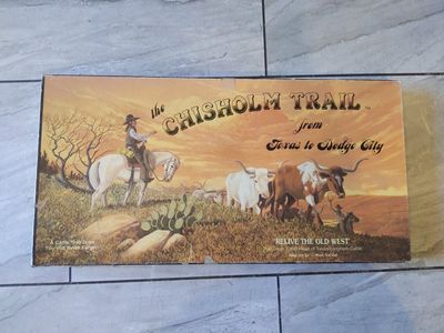 Vintage 1987 The Chisholm Trail Cattle Drive Board Game by Cimarron Co. - Complete Western Fun