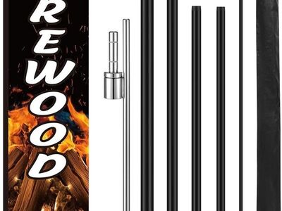 Fanfanwin 15 ft Feather Flag Kit Banner