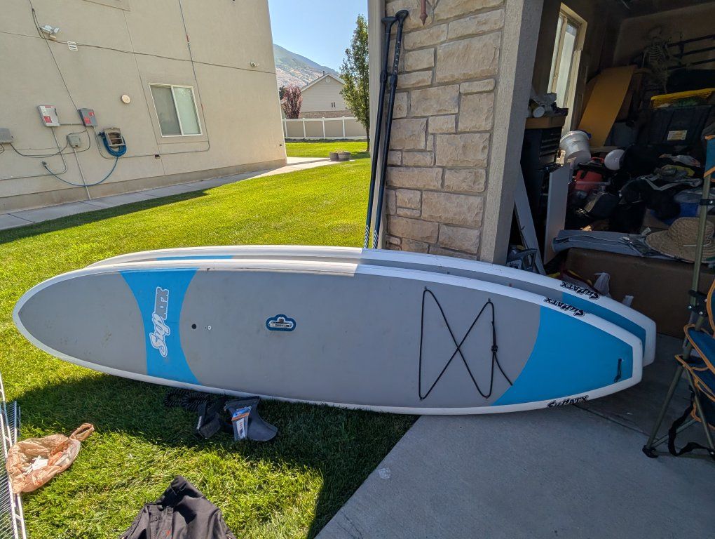 Pair of Surftech Stand-Up Paddle Boards (SUP) with Paddles