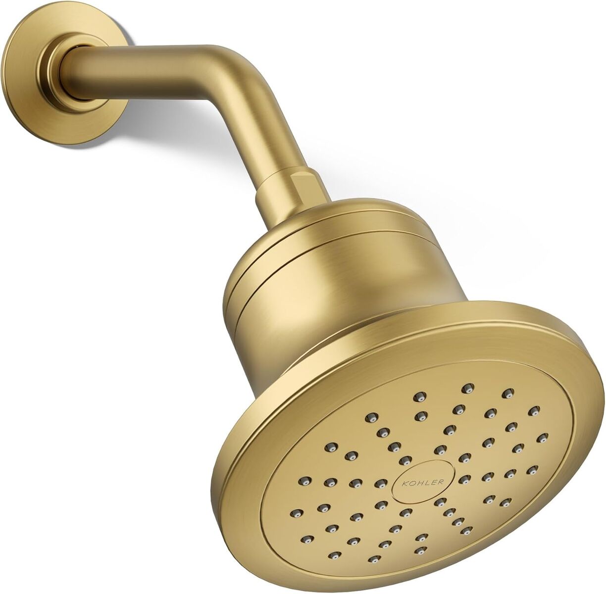 KOHLER Cinq 5.5 in. Fixed Shower Head Vibrant Brushed Moderne Brass 33631-Y-2MB