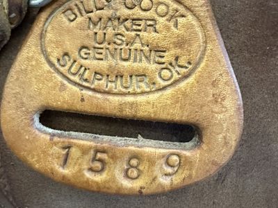BILLY COOK BROWN LEATHER WESTERN ROPING SADDLE 15" #WCP039447
