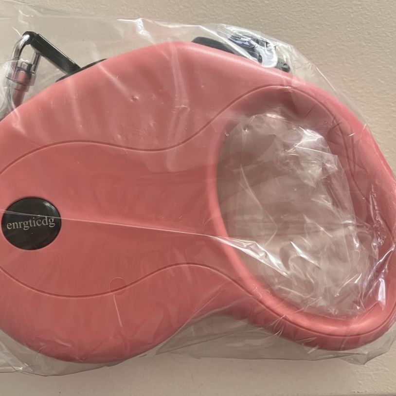 Pink Retractable Dog Leash
