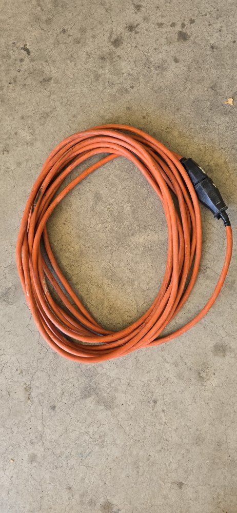 25 Foot Orange Electrical Extension Cord - Durable Outdoor Power Cable
