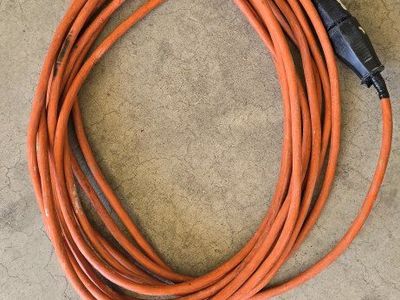 25 Foot Orange Electrical Extension Cord - Durable Outdoor Power Cable