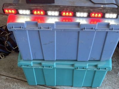 Red and White LED Emergency Strobe Light Bar with Controller Box
